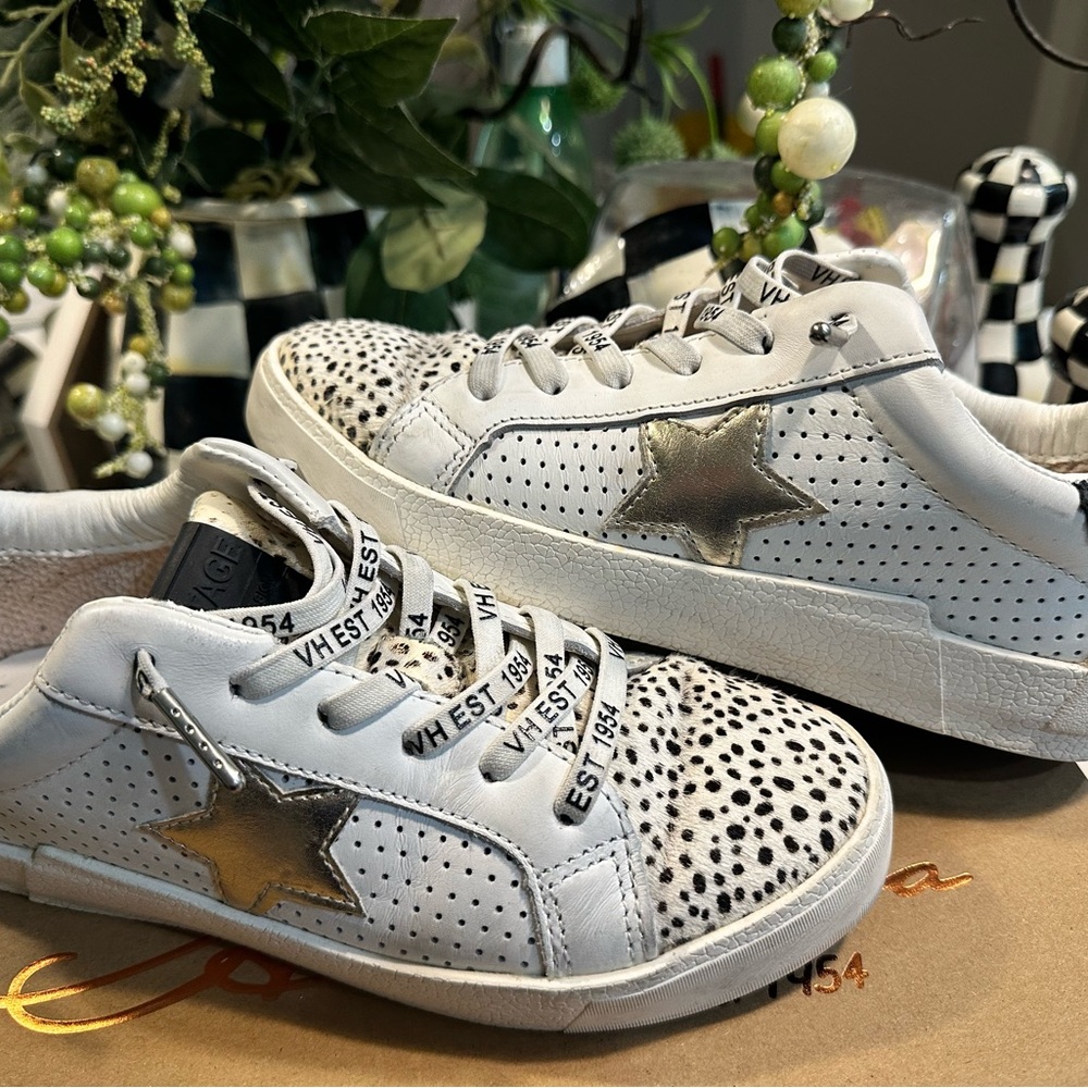 Vintage Havana White and Cheetah Sneakers